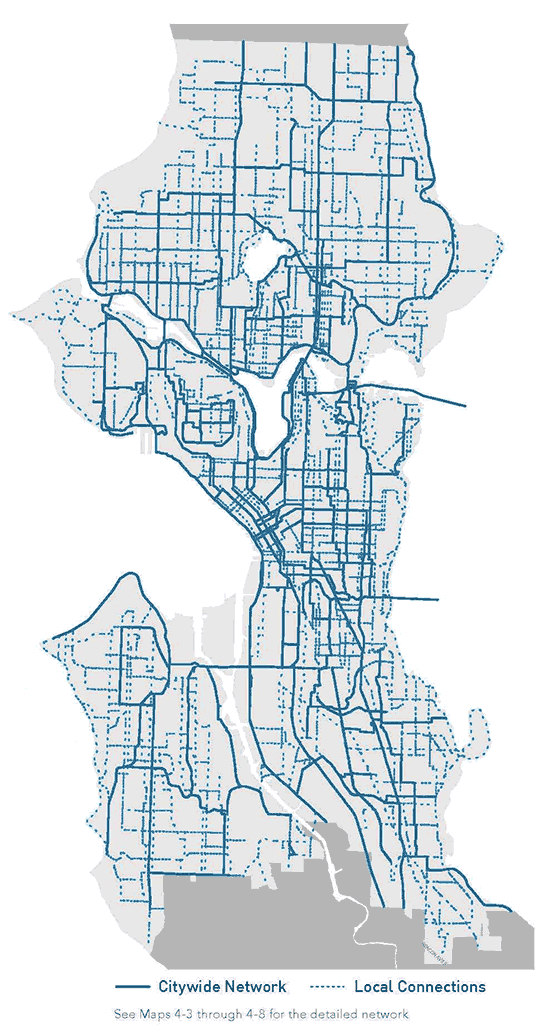 Bicycle network map