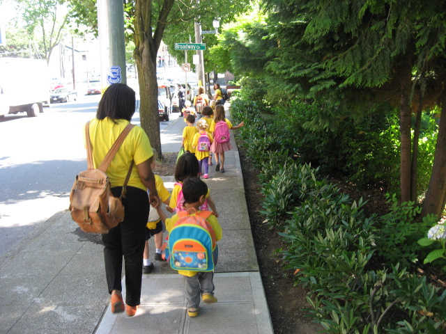 Safe Routes to School - kids walking