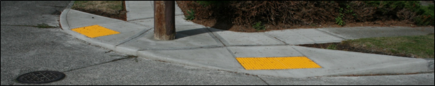 Example of curb ramps