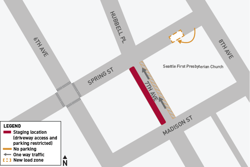 Map of West side of 7th Ave between Spring and Madison streets