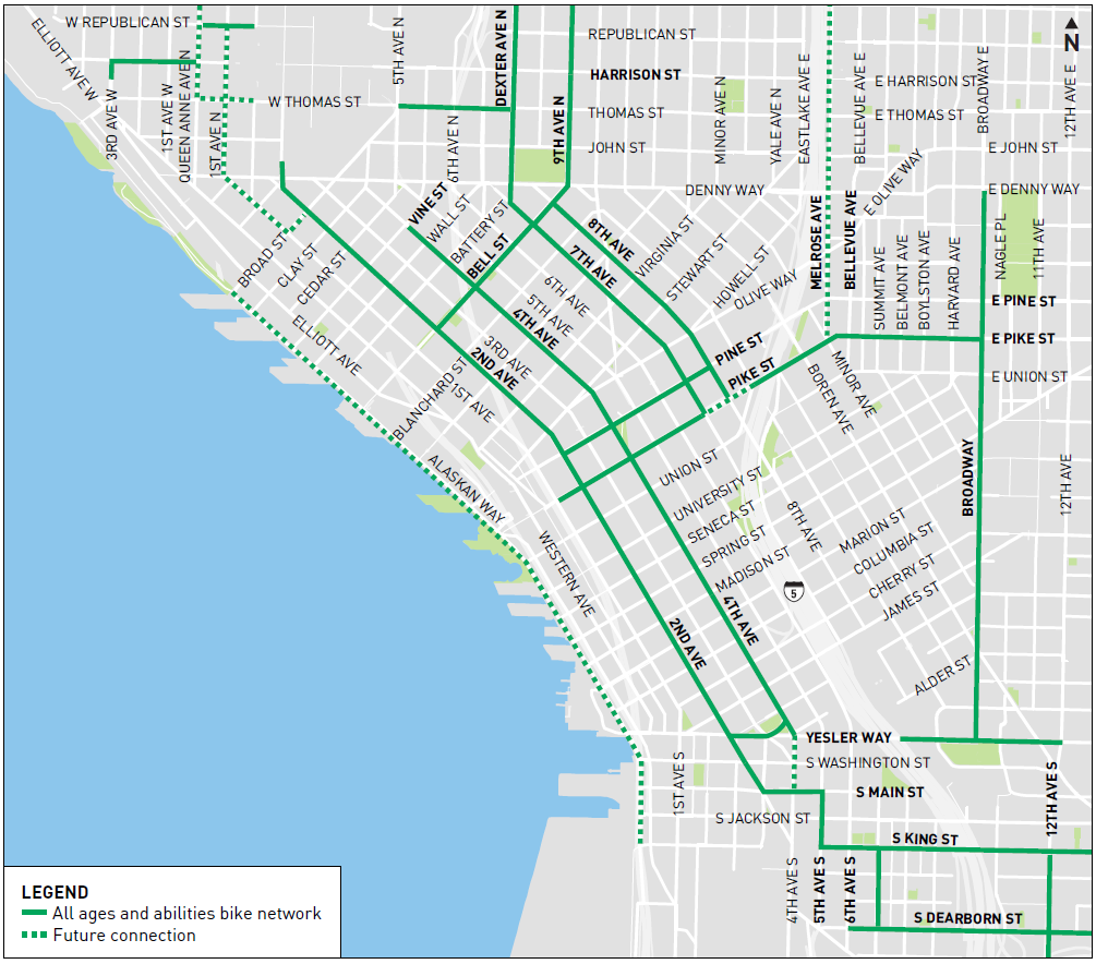 Center City Bike Network Transportation Seattle Gov
