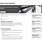 Screenshot of Seattle.gov's Winter Weather Response web page