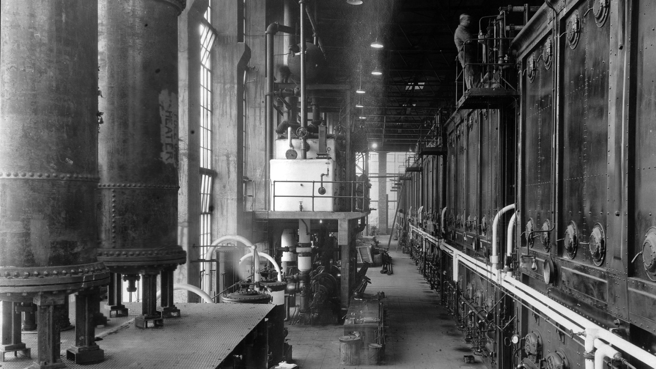 Steam Electric Station Boiler Room, 1920