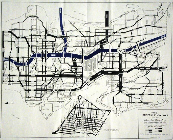 1988 Traffic Flow Map
