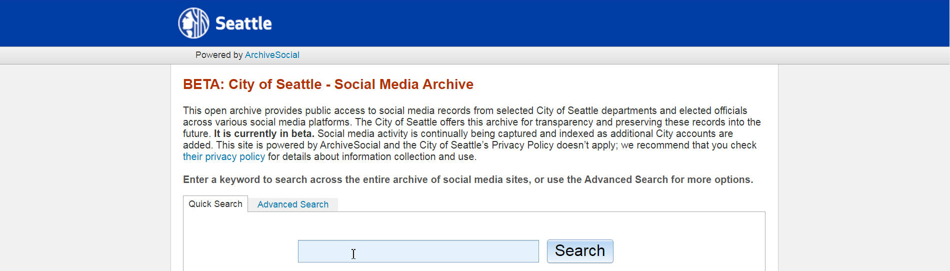 Archive-It website