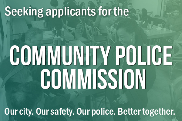 Seeking applicants for Community Police Commission banner