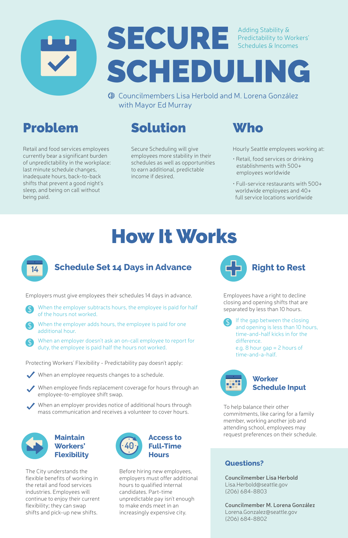 Secure Scheduling Infographic
