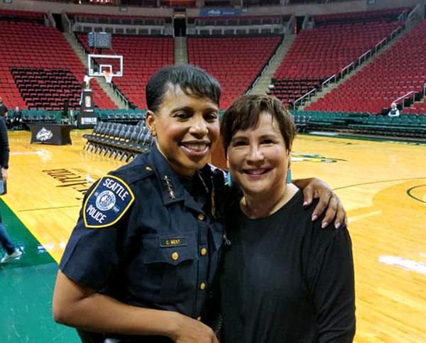 Police Chief Carmen Best with Seattle City Councilmember Debora Juarez