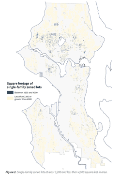 Map of Potential Backyard Cottage Locations in Seattle