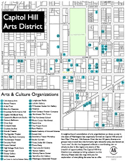Map of the Capitol Hill Arts District