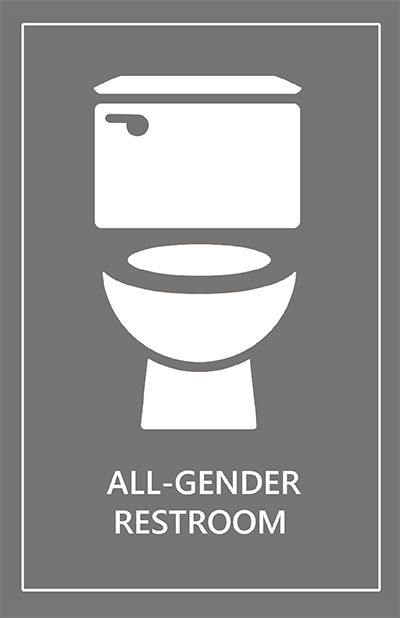 All-gender restroom sign