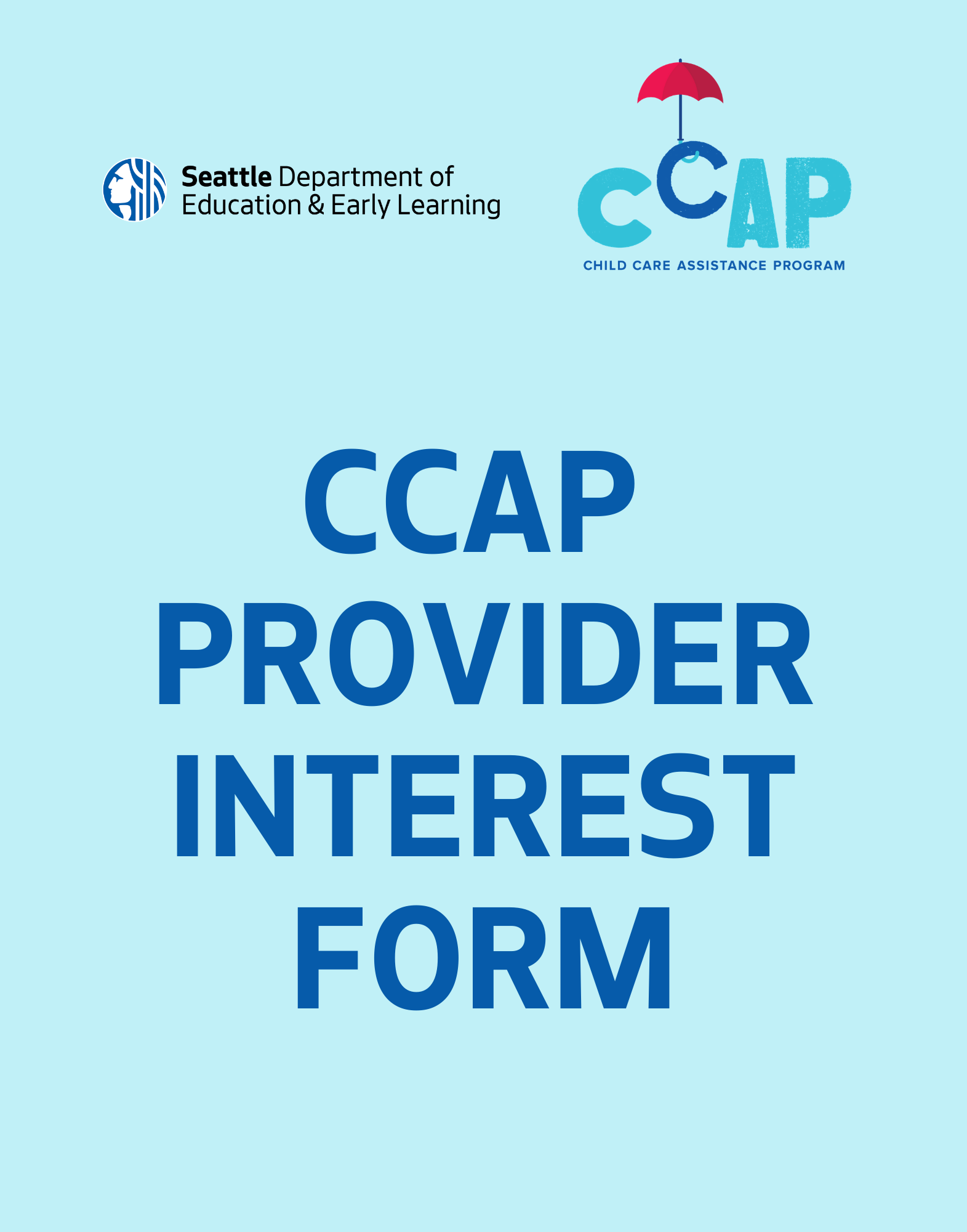 CCAP Provider Interest Form