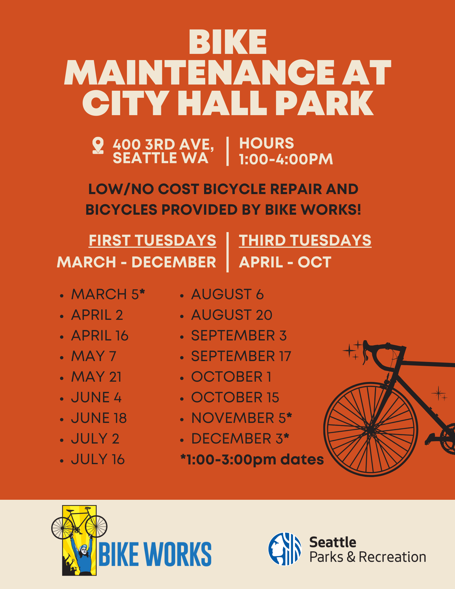 Bike Maintenance at City Hall Park