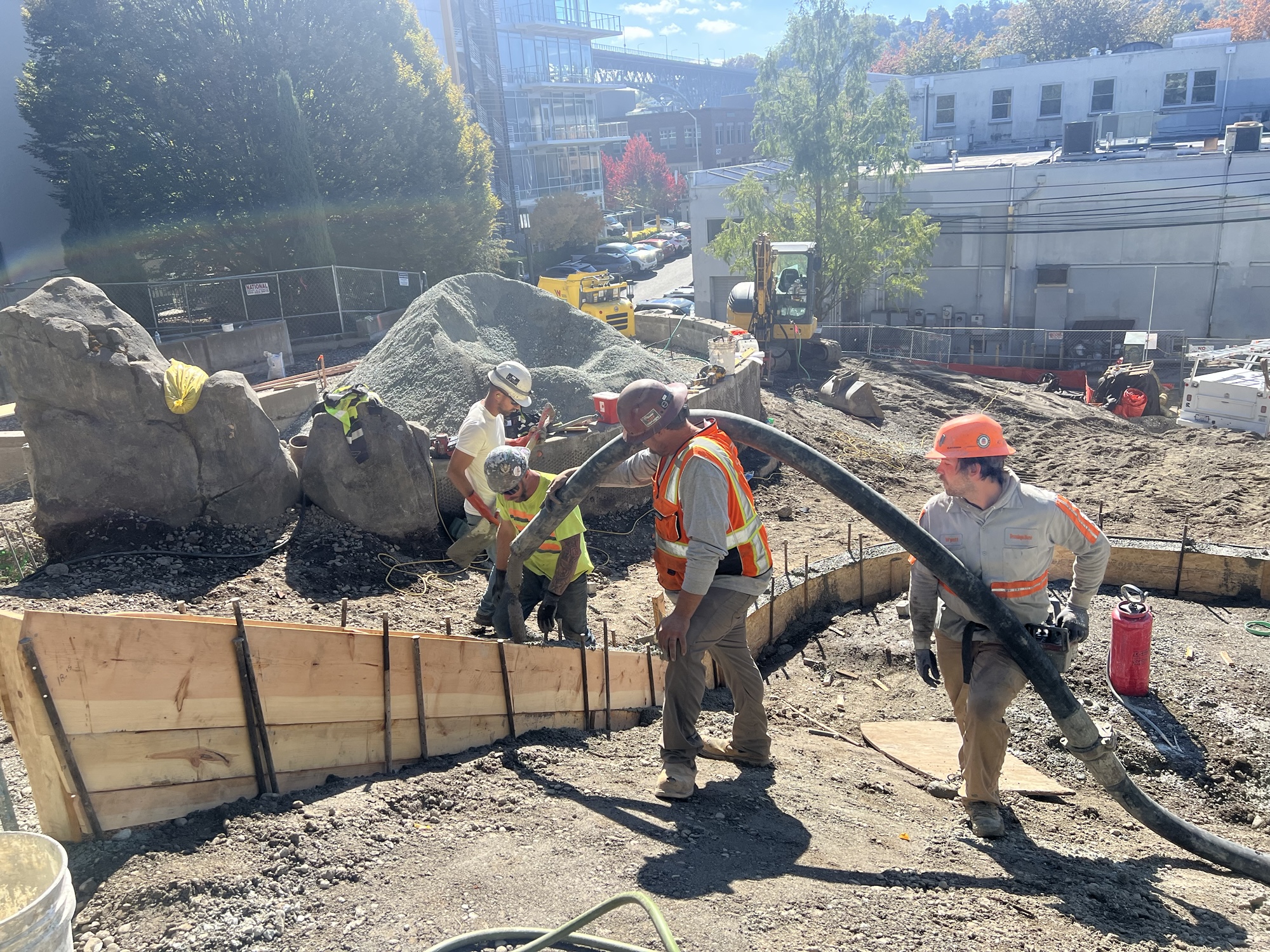 Construction progress at A.B. Ernst Park Addition