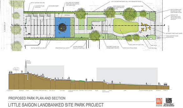 Proposed Park Plan and Section Rendering thumbnail image & link to larger PDF version 
