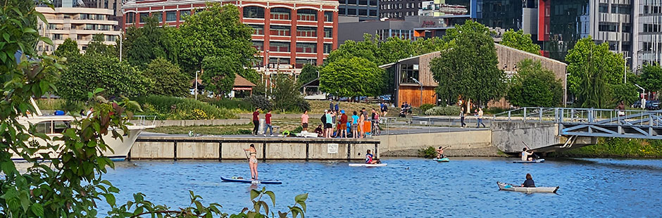 Shoreline uses in South Lake Union, including recreation and water-dependent uses.