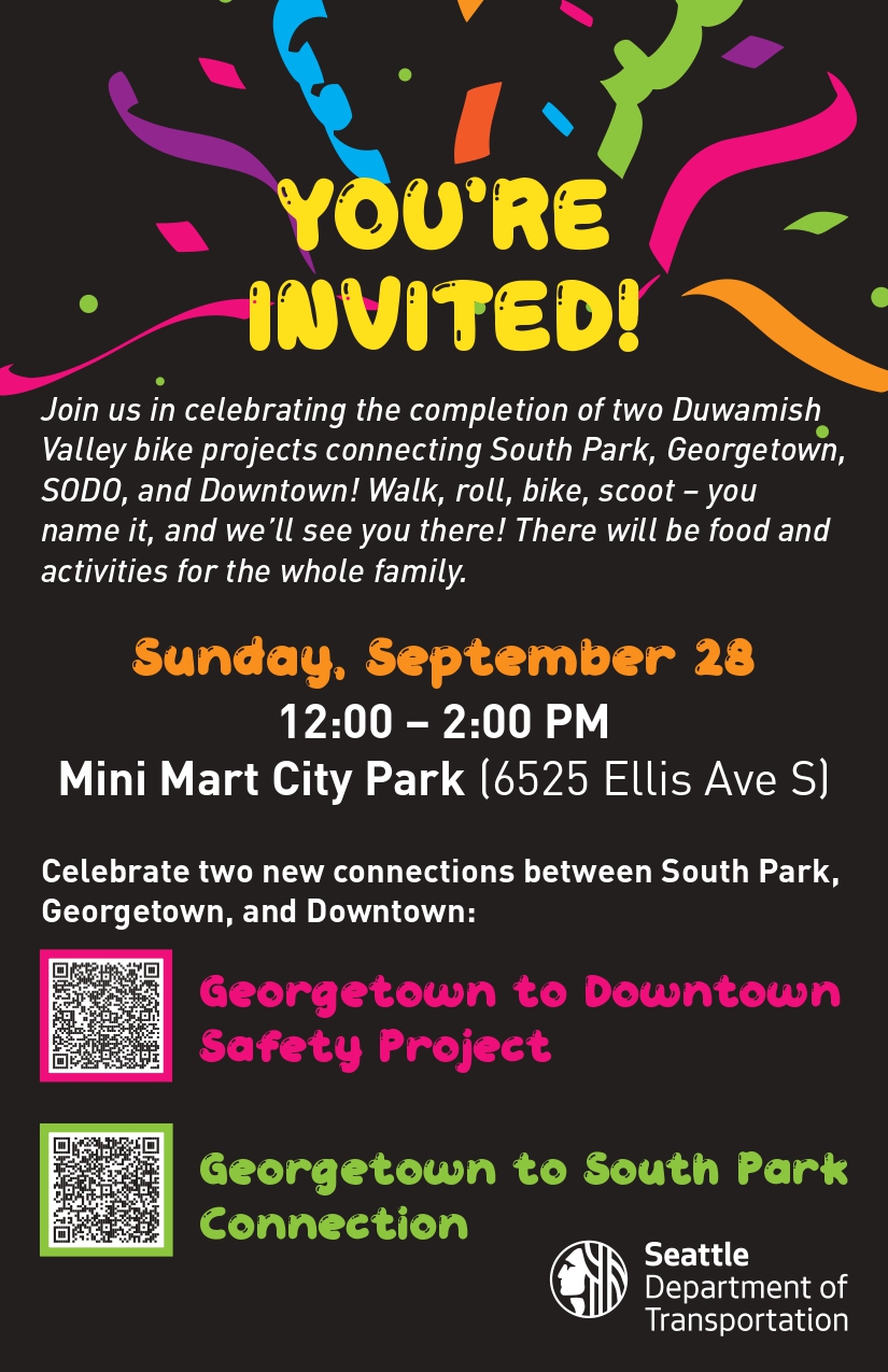 Flyer for the Duwamish Valley Celebration!