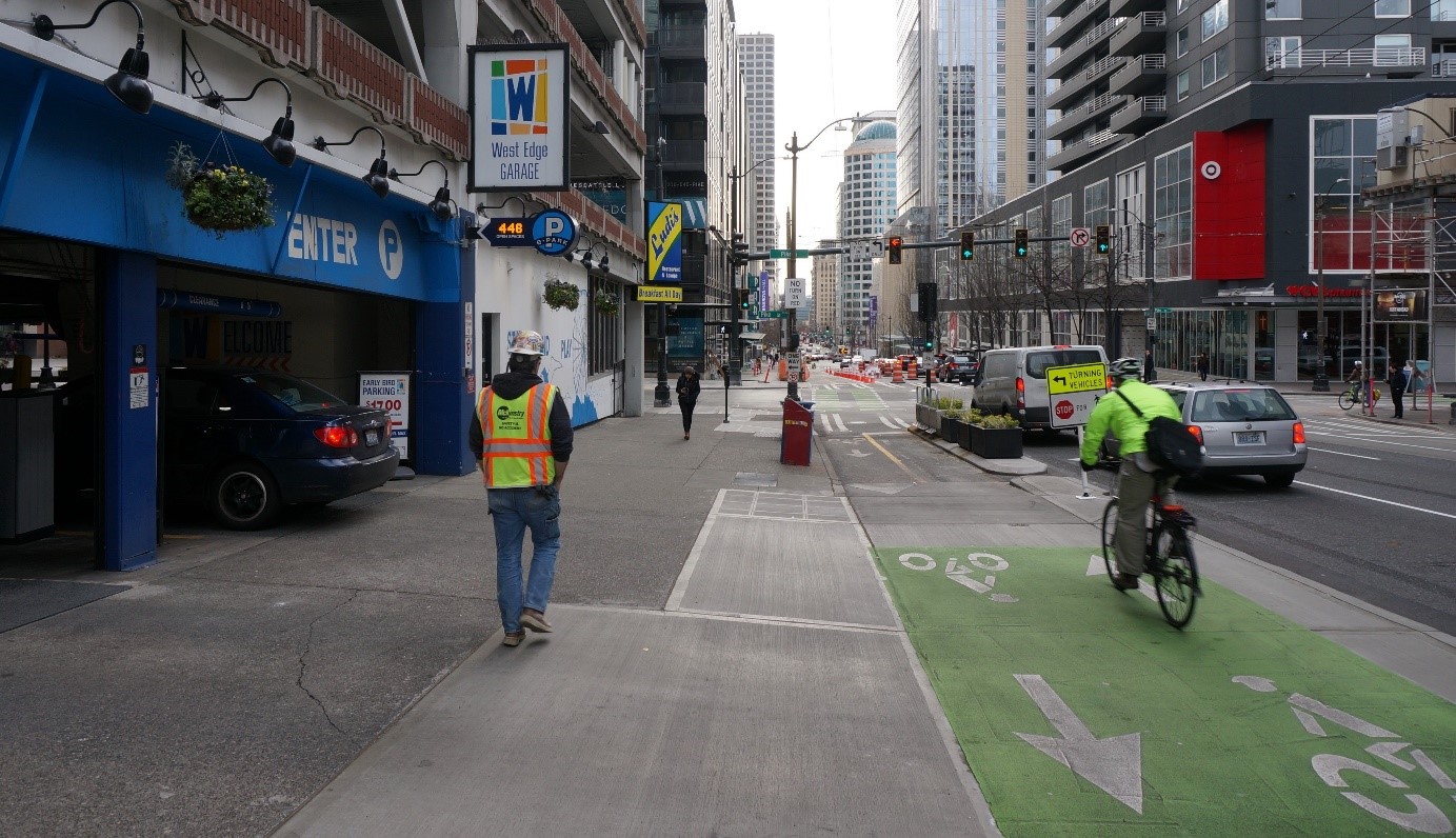 Before the bike lane extension