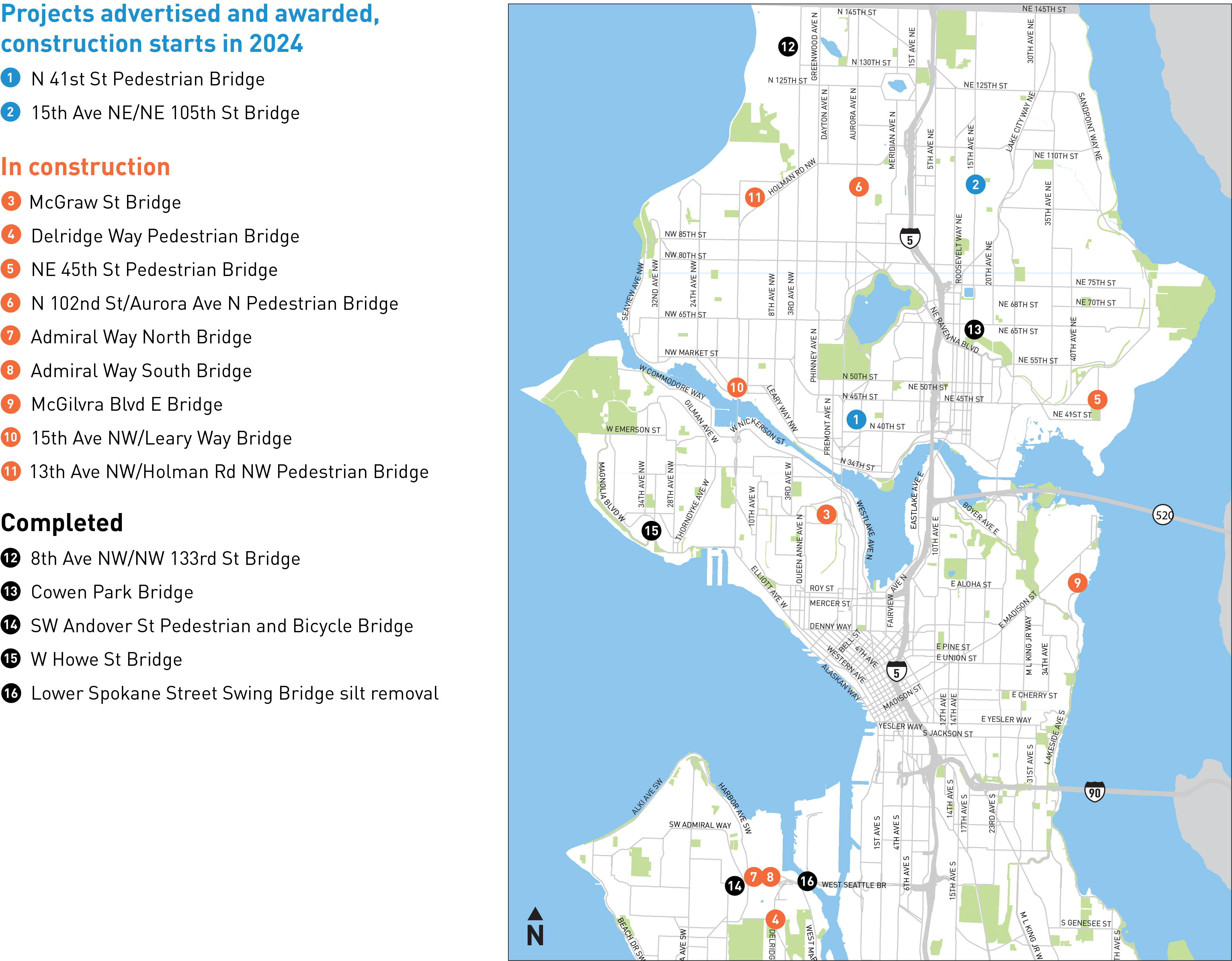 Citywide BSR Map showing all current and past projects
