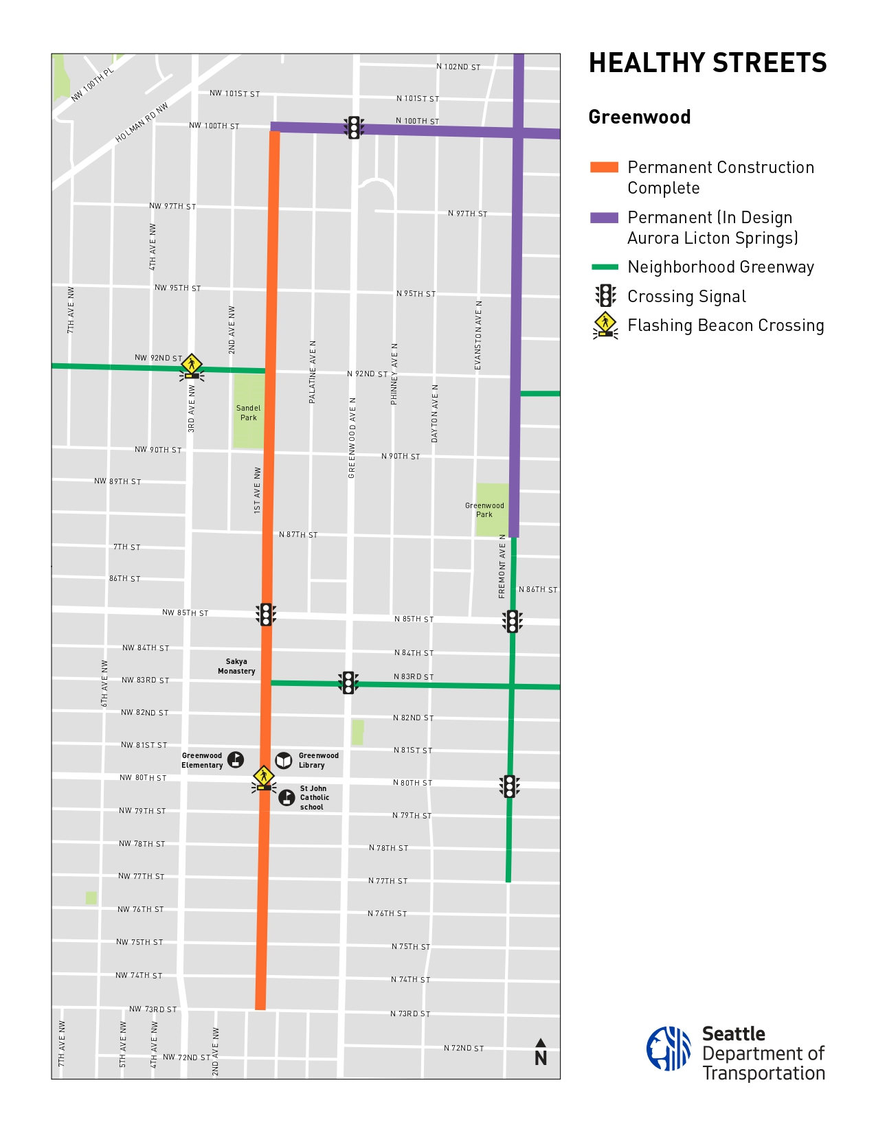 Greenwood Healthy Street Map
