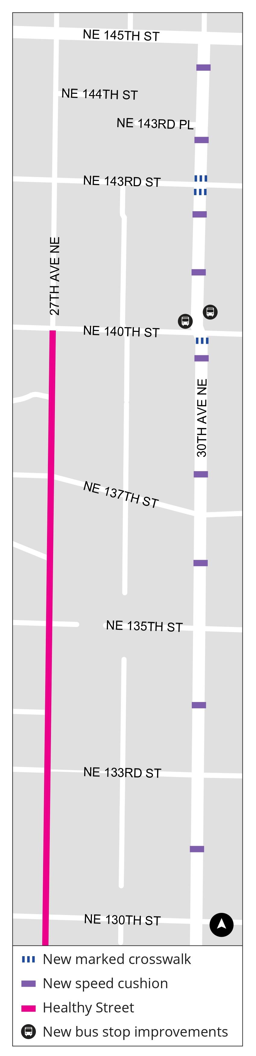 Image shows location of design elements on a map.