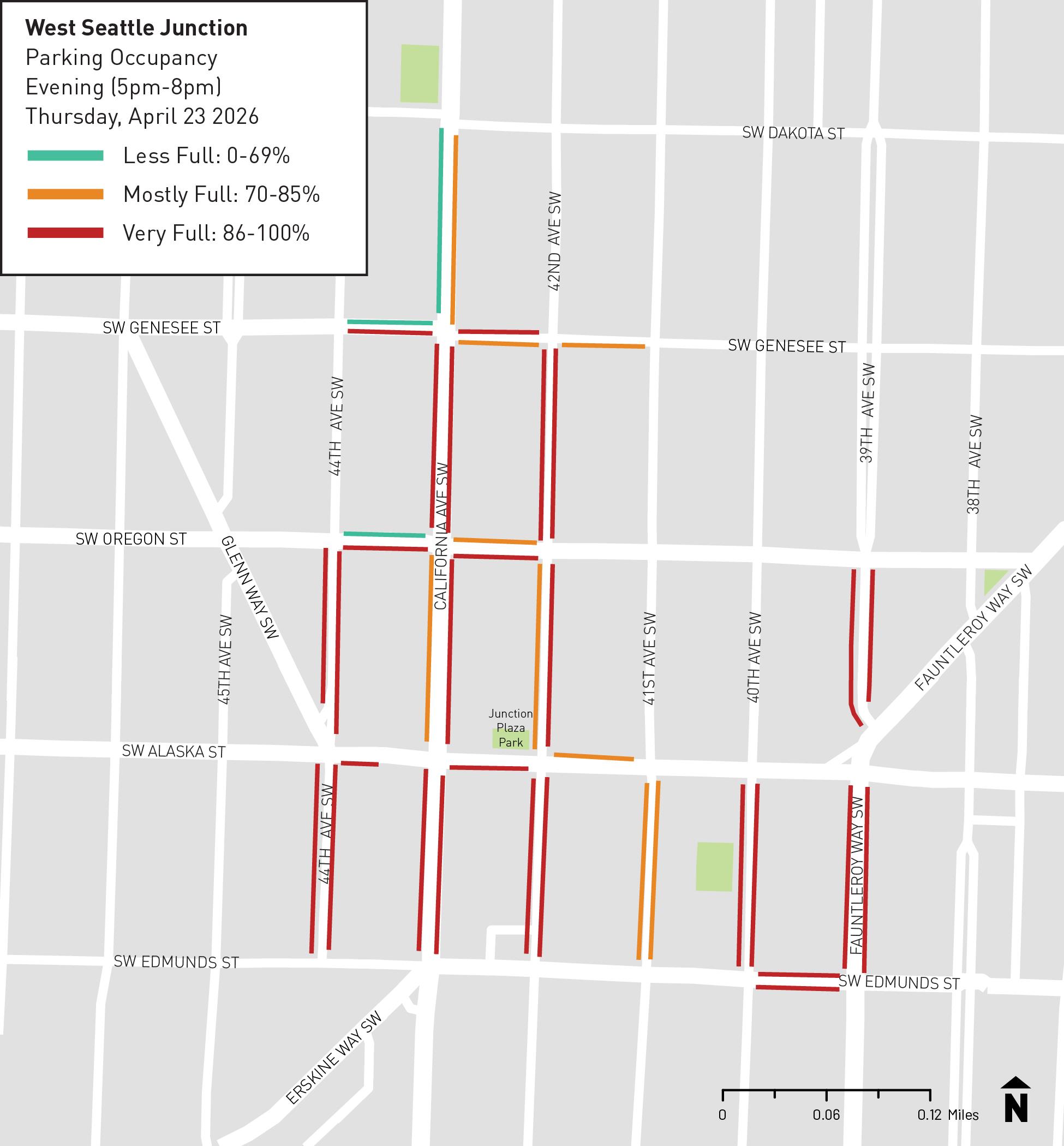 West Seattle Evening Parking Occupancy