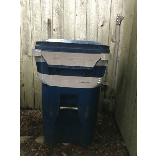 A recycle container with retroreflective tape