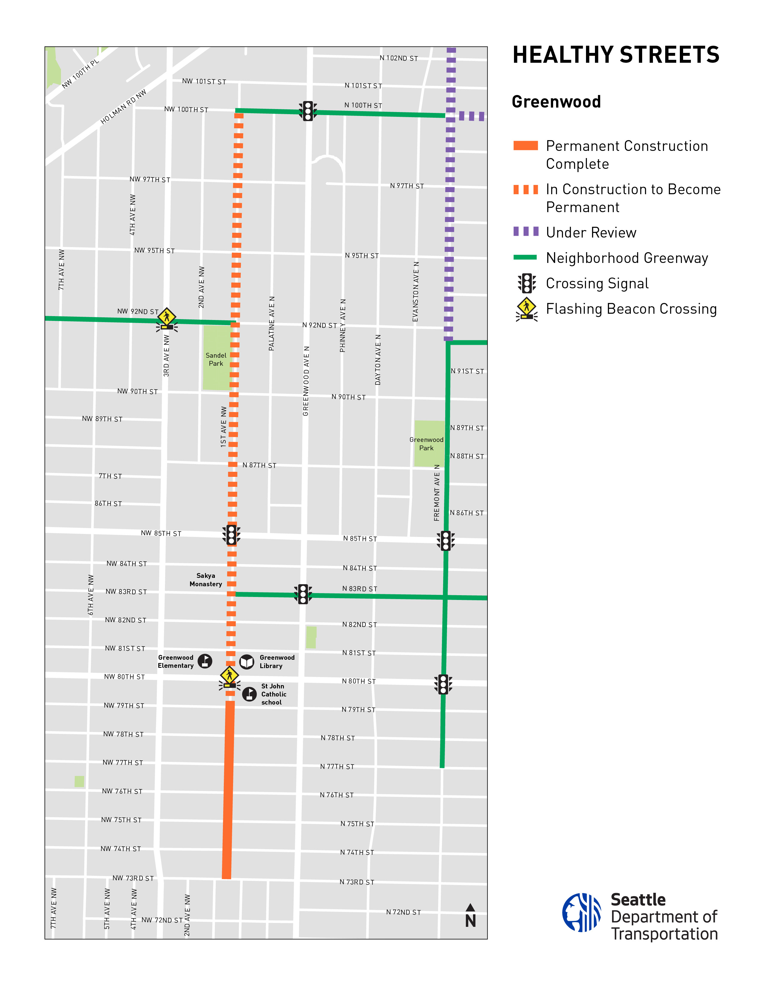 Greenwood Healthy Street Map