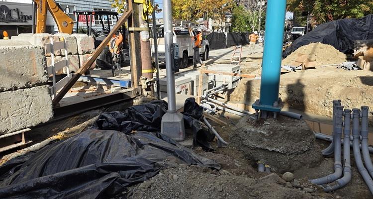 images shows our work on the corner of E Allison St and Eastlake Ave E
