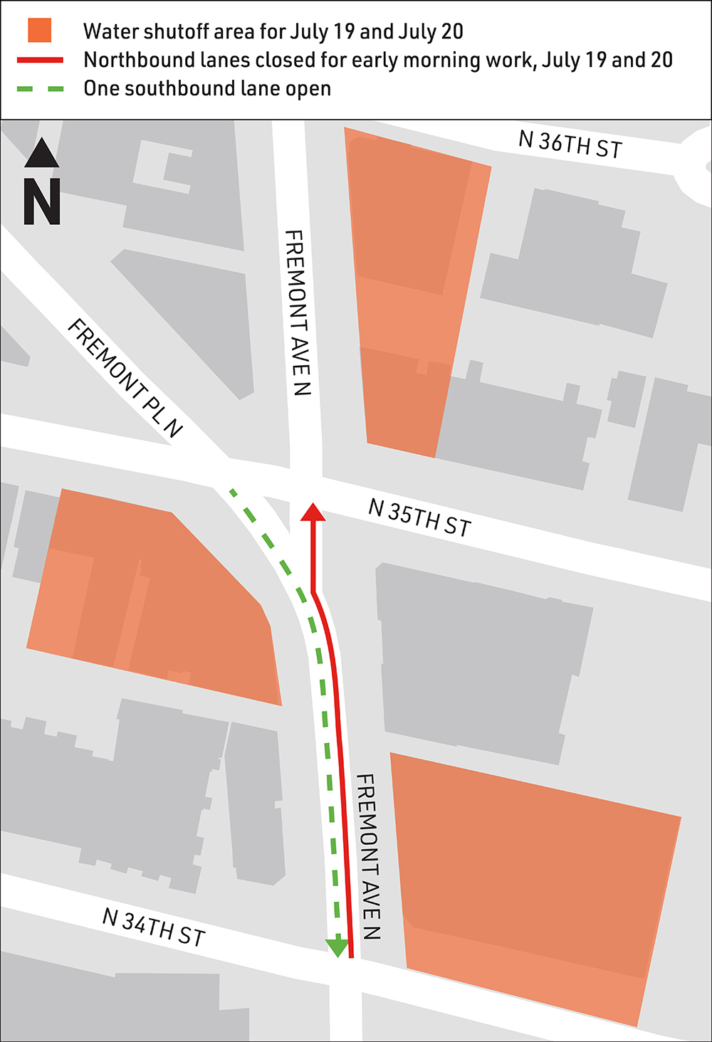 Water shut off map and traffic closures