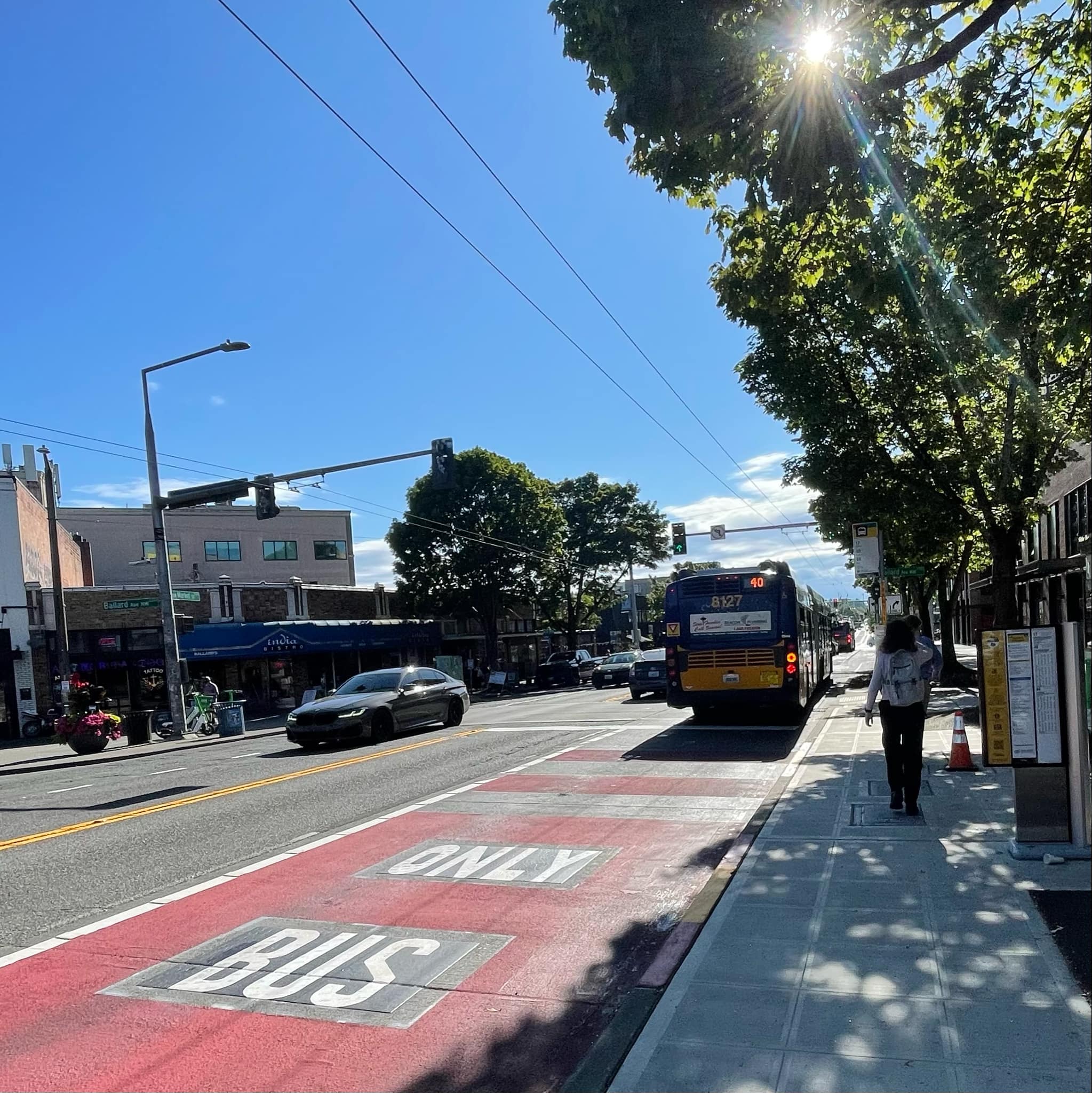 Bus only lane on Market Street
