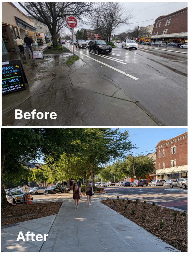 Curb bulb and crossing upgrades