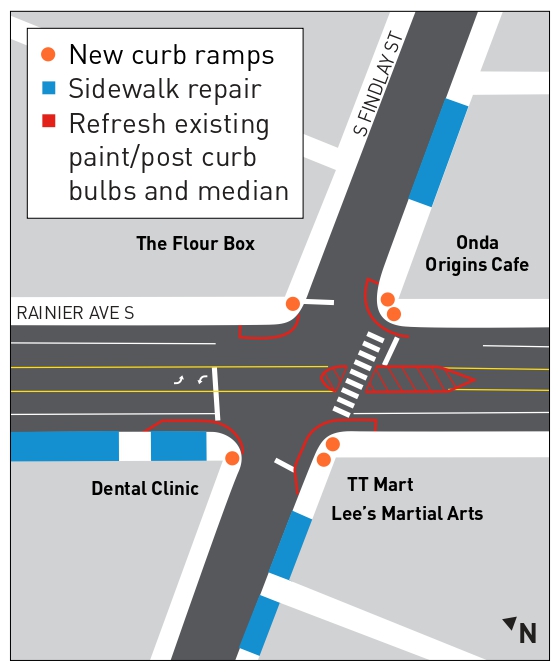 Route 7 improvements around Rainier Ave S and S Findlay St