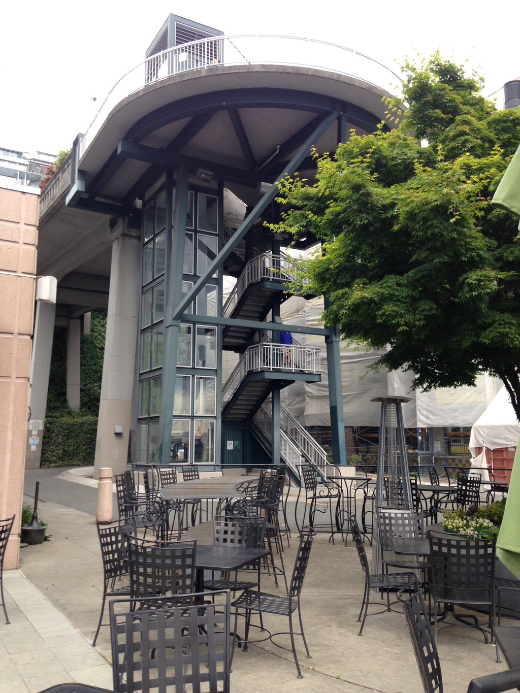 Hill Climb assist - elevator and stairway - access from Lenora to the Seattle Waterfront.