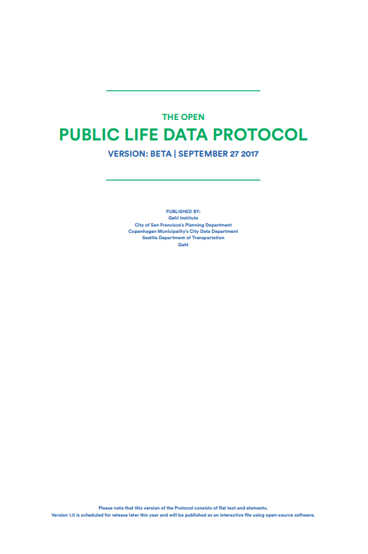 Cover sheet of Public Life Protocol