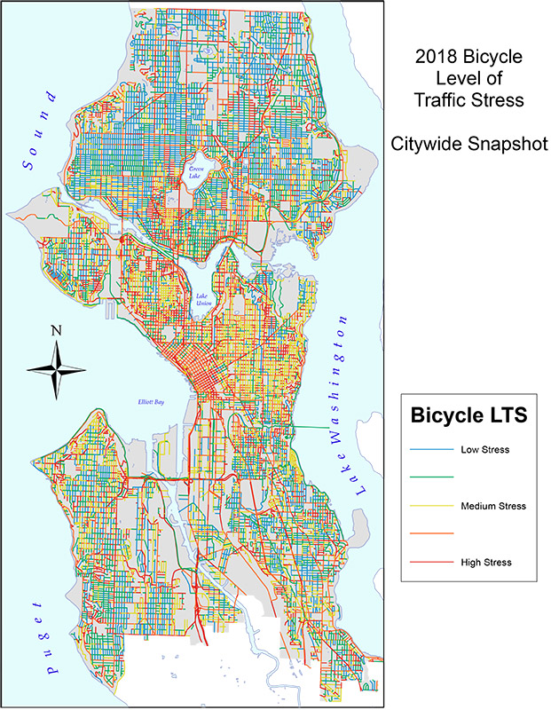 Bicycle Level of Stress map