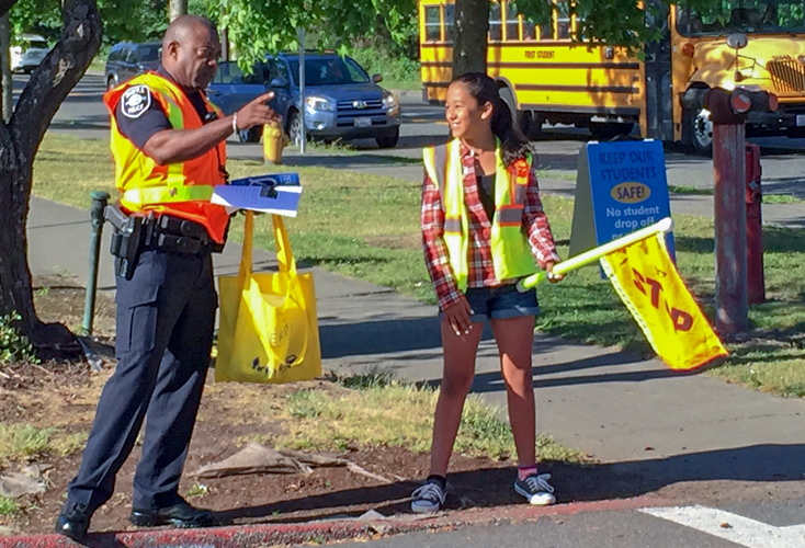 School safety workers: SPD and child crossing guard