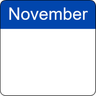 Calendar icon of month of November