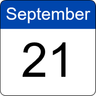 Calendar icon marking September 21