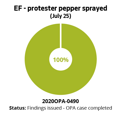 EF - protester pepper sprayed (July 25)
