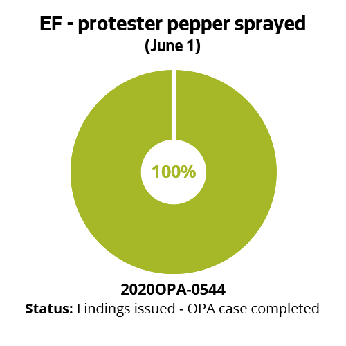 EF - protester pepper sprayed (June 1)
