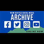 A graphic stating that Seattle social media archive is online now