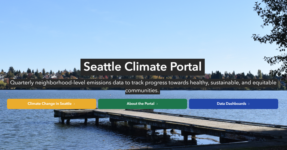 Cover of the Seattle Climate Portal