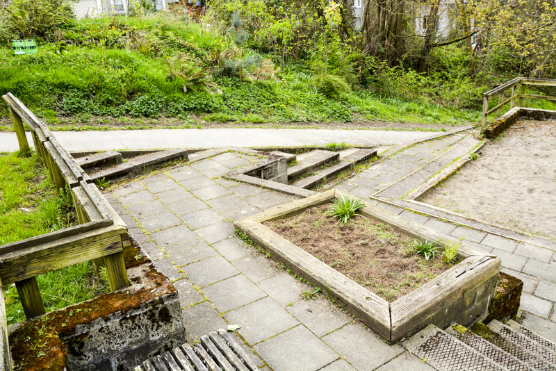 Sand box and planters - photo by Marivic Pinedo