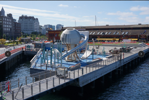 Aerial view of Pier 58 Park