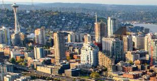 Aerial View of Seattle Skyline