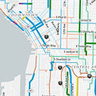 Small sample of the map with new projects and existing facilities