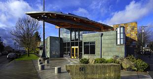 Seattle Library branch at Beacon Hill on a sunny day