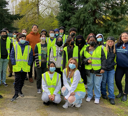 A group of volunteers helping Seattle