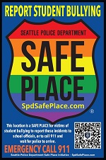 Example of what the Safe Place School Decal looks like
